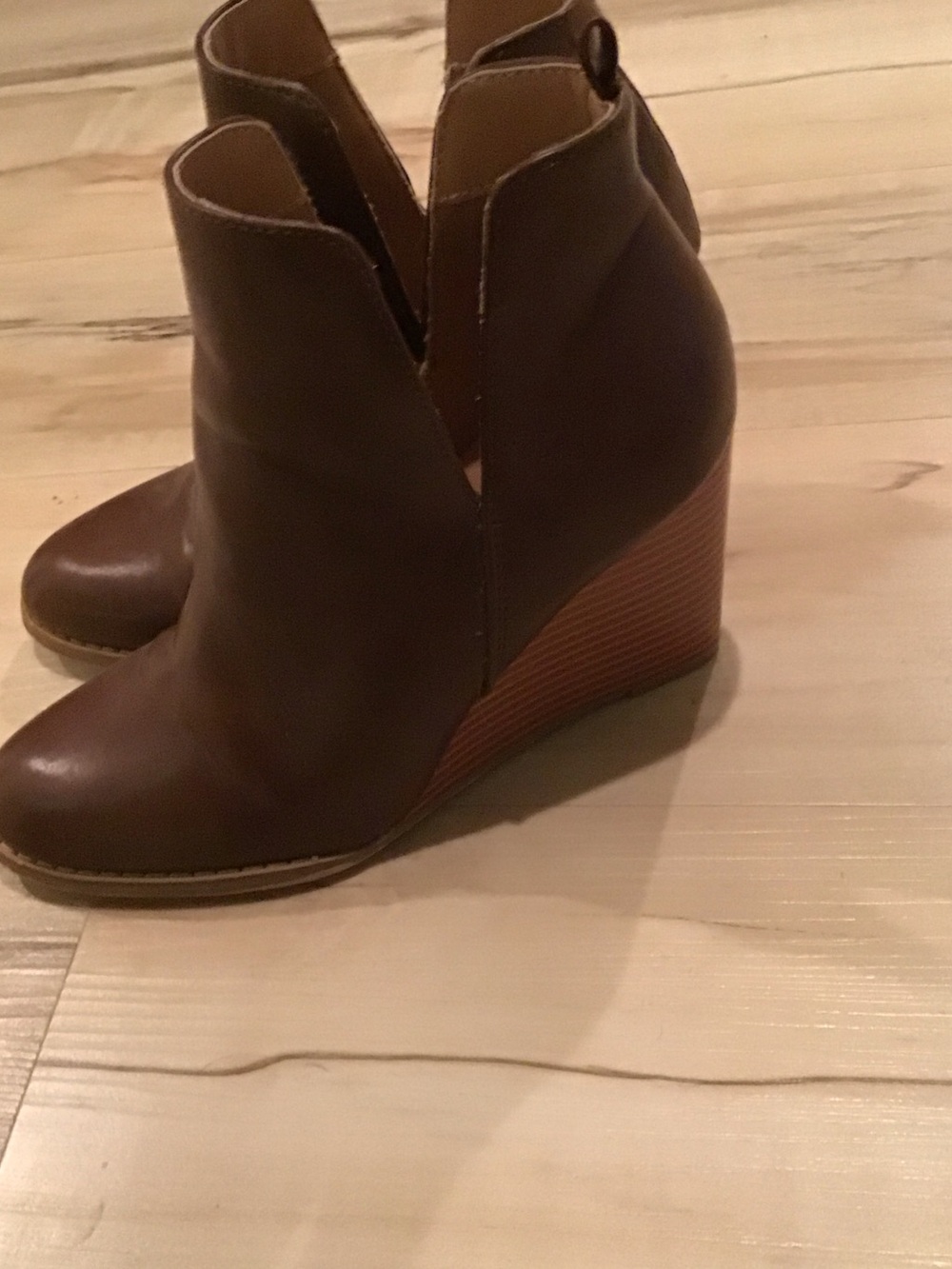 Amazon Brown Wedge Ankle Boots